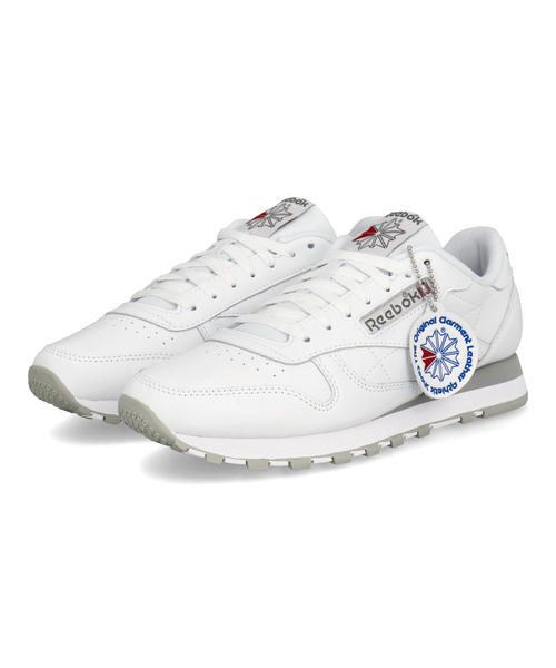 Rakuten - 【クーポン配布中】Reebok リーボック CLASSIC LEATHER メンズレザースニーカー(クラシックレザー) 107421 100008789 フットウェアホワイト/ピュアグレー/ピュアグレー