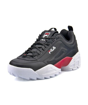 FILA フィラ DISRUPTOR 2 LAB メンズスニーカー(ディスラプター2LAB) F0429 0014 ブラック/フィラレッド/ホワイト