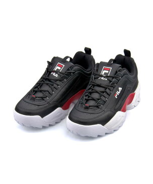 FILA フィラ DISRUPTOR 2 LAB メンズスニーカー(ディスラプター2LAB) F0429 0014 ブラック/フィラレッド/ホワイト