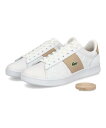 【クーポン配布中】LACOSTE ラコステ CARNABY SET 1252 APAC SFA 本革 レディースレザースニーカー カーナビーセット1252APACSFA 49SFA0039 2J8 ホワイト/ライトブラウン レディース シューズ 靴 スニーカー ローカット ASBee アスビー