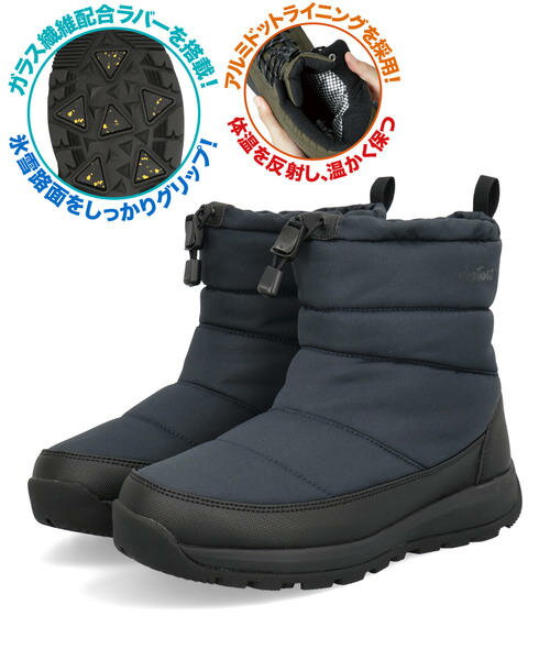 WILD THINGS ワイルドシングス メンズ ウィンターブーツ 防水 滑りにくい ガラス繊維配合ソール 熱反射保温 幅広3E 防寒 251004 ネイビー シューズ 靴 ブーツ レインシューズ アウトドア ウィンターシューズ ASBee アスビー