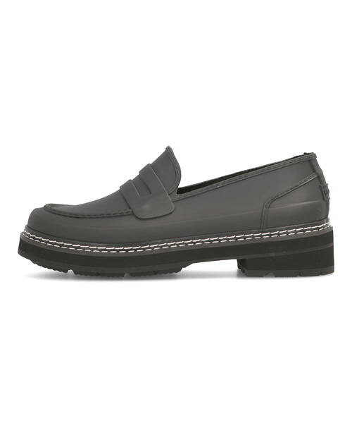HUNTER �ϥ󥿡� W REFINED STITCH PENNY LOAFER ��ǥ������쥤�󥷥塼�� W��ե����󥹥ƥ��å��ڥˡ������ե��� WFF1089RMA EC �֥�å� ��ǥ����� ���塼�� �� �쥤�󥷥塼�� �쥤��ѥ�ץ� �� �ɿ� ASBee