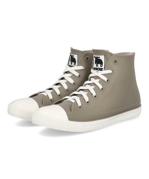 【クーポン配布中】moz モズ レディース レインスニーカー 完全防水 ハイカット MZ-8417 EC グレー シューズ 靴 スニーカー レインシューズ ミッ...