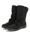 TOP DRY トップドライ レディース ゴアテックスファーブーツ 防水透湿 滑りにくい 幅広3E 2WAY GORE-TEX ガラス繊維配合ソール TDY3998 ブラックスエード ショート ミドルブーツ ミドル ウィンターシューズ 雨 雪 防水