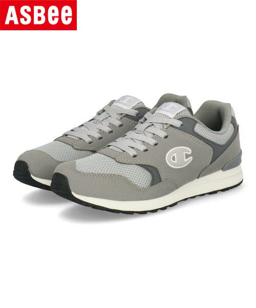 【クーポン配布中】Champion チャンピオン J307 軽量 キッズスニーカー ひも靴 レースアップシューズ 子供靴 KE75683 グレー キッズ シューズ 靴 スニーカー 運動靴 ガールズ ボーイズ ブランド ギフト プレゼント ラッピング ASBee アスビー