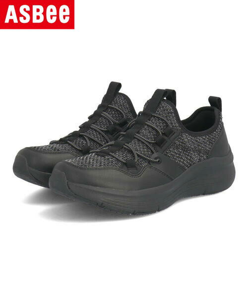 【クーポン配布中】HEAL ME ヒールミー レディース ニットスニーカー【幅広3E】厚底 スリッポン 123208 ブラックのサムネイル