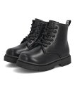 【クーポン配布中】MADFOOT! マッドフット キッズ レースアップショートブーツ 高反発クッション 240012 ブラック シューズ 靴 ブーツ ガールズ ...