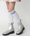 【クーポン配布中】MADFOOT! マッドフット キッズ 厚底ストレッチブーツ 高反発クッション 240017 シルバー シューズ 靴 ブーツ ガールズ ボーイ...