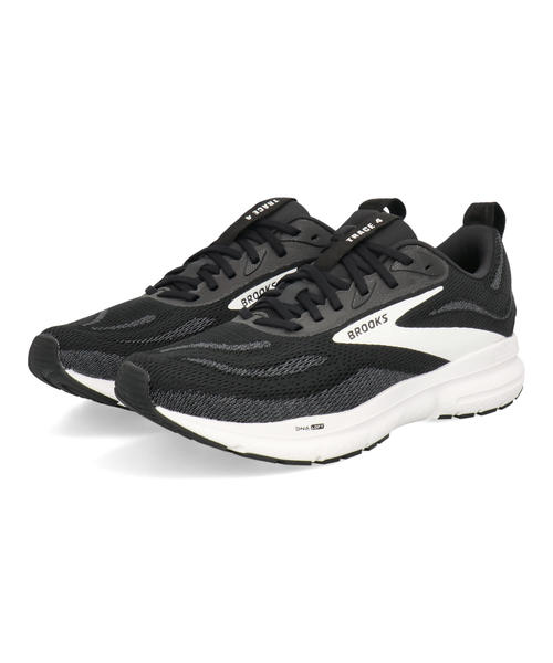  BROOKS ブルックス TRACE4【軽量】メンズスニーカー ランニングシューズ(トレース4) BRM4523 BLK/W ブラック/グレー/ホワイト