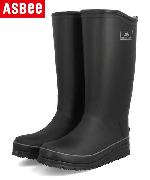 ACHILLES MONTRRE アキレスモントレ メンズ 防寒ロングレインブーツ 暖かボアライナー 滑りにくい 完全防水 長靴 MB-795 ブラック シューズ 靴 レインシューズ レインブーツ ブランド ASBeeのサムネイル