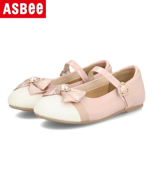 【クーポン配布中】Betty Kids ベティキッズ キッズ セレブレイトパンプス フォーマルシューズ バレエシューズ リボン ビジュー 226220 ピンク シューズ 靴 フォーマル ブランド ASBee