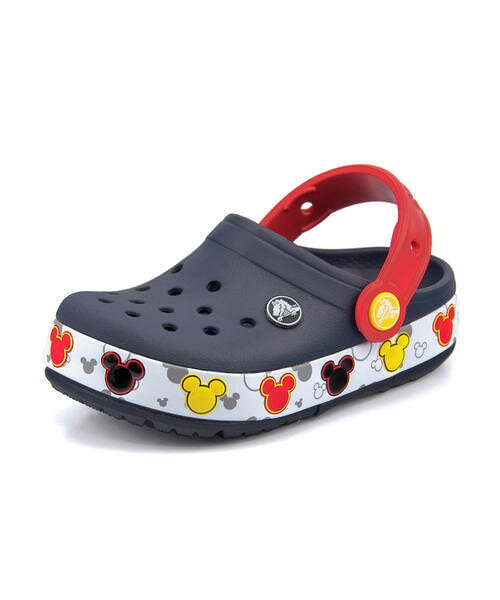 crocs クロックス CROCBAND MICKY FUN LAB LIGHTS K【光る靴】 キッズサンダル(クロックバンドミッキーファンラブライツキッズ) 204994 410 ネイビー