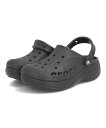 【クーポン配布中】crocs クロックス BAYA PLATFORM CLOG 2WAY 厚底レディースサンダル クロッグ サボ バヤプラットフォームクロッグ 208186 001 ブラック 靴 サンダル ミュール コンフォートサンダル コンフォート ミドルヒールサンダル ミドルヒール