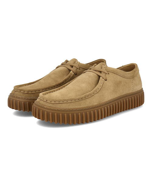 Clarks クラークス TORHILL LO メンズシューズ 厚底 トーヒルロー 26173471 ダークサンドスエード メンズ シューズ 靴 カジュアルシューズ レースアップ ブランド ギフト プレゼント ラッピング ASBee アスビー