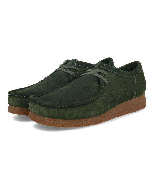 【クーポン配布中】Clarks クラークス WALLABEE EVO メンズシューズ ワラビーエヴォ 26173604 ダークグリーンスエード メンズ シューズ 靴 カジュアルシューズ レースアップ ブランド ギフト プレゼント ラッピング ASBee アスビー