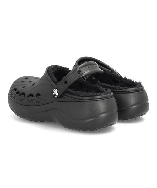 【クーポン配布中】crocs クロックス BAYA PLATFORM LINED CLOG ボアライナー 2WAY 厚底 レディースサンダル バヤプラットフォームラインドクロッグ 208708 ブラック ミュール コンフォートサンダル コンフォート ミドルヒールサンダル ミドルヒール