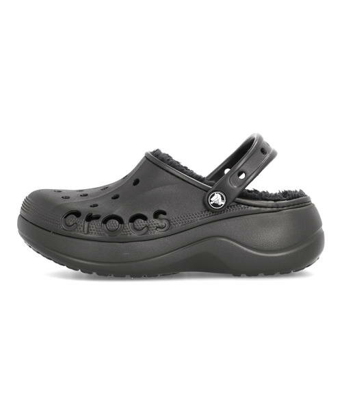 【クーポン配布中】crocs クロックス BAYA PLATFORM LINED CLOG ボアライナー 2WAY 厚底 レディースサンダル バヤプラットフォームラインドクロッグ 208708 ブラック ミュール コンフォートサンダル コンフォート ミドルヒールサンダル ミドルヒール