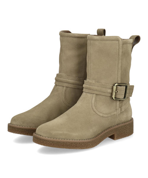 【クーポン配布中】Clarks クラークス NELLA MID レディースブーツ エンジニア ミドルブーツ ネラミッド 26182890 ダークサンドスエード レディース シューズ 靴 ブーツ ミドル ブランド ギフト プレゼント ラッピング ASBee アスビー