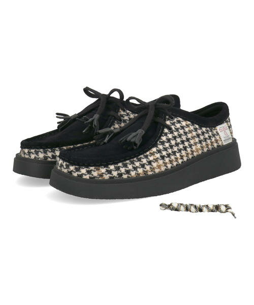 【クーポン配布中】Clarks クラークス TORVIEW Clarks 200周年記念モデル/HARRIS TWEED ハリスツイード メンズシューズ トービュー 26184928 ブラックコンビ メンズ シューズ 靴 カジュアルシューズ レースアップ ラッピング ASBee アスビー