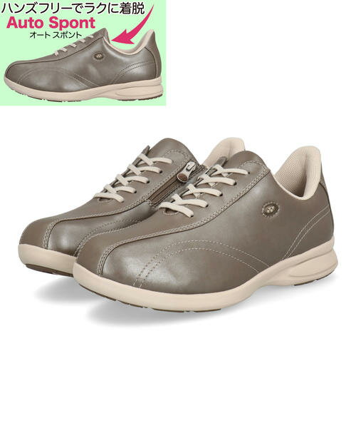 【クーポン配布中】YONEX ヨネックス サッと履ける パワークッション レディース ウォーキングシューズ 幅広4.5E 軽量 撥水 L130W [HF] パールカーキ シューズ 靴 ウォーキング 運動靴 カジュアル スニーカー コンフォート ローカット アスビー