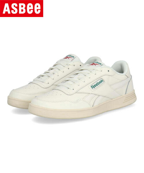 樂天商城 - 【クーポン配布中】Reebok リーボック COURT ADVANCE メンズレザースニーカー(コートアドバンス) 106903 100010620 チョーク/ダークグリーン【メンズ】