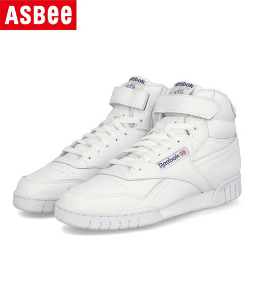 【クーポン配布中】Reebok リーボック EX-O-FIT HI メンズレザースニーカー ハイカット(エックスオーフィットハイ) 108732 100000108 ホワイト