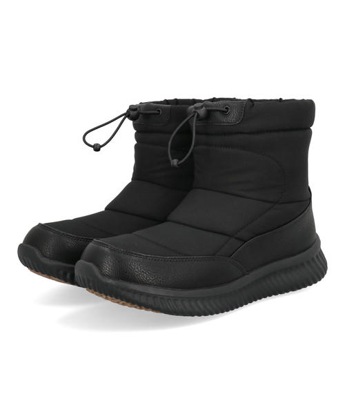 SUDASH ダテハキ メンズ スパイク付きウィンターブーツ【耐水/折りたたみ金属スパイク/ガラス繊維配合ソール/防寒/裏起毛/雪道対応】 45203 ブラック