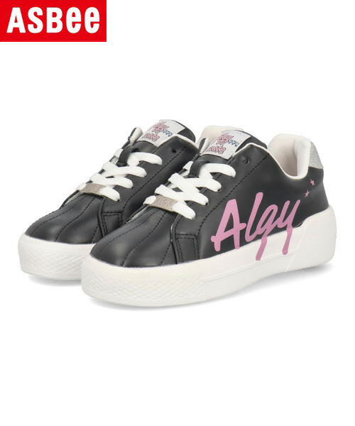 【クーポン配布中】ALGY アルジー キッズ 厚底ビッグロゴスニーカー 軽量 5322 ブラック シューズ 靴 スニーカー ガールズ ブランド ギフト プレゼント ラッピング ASBee アスビーのサムネイル