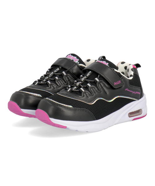 【クーポン配布中】ALGY アルジー キッズ インナードットスニーカー 【軽量】 4026 ブラック シューズ 靴 スニーカー ガールズ ブランド ギフト プレゼント ラッピング ASBee アスビーのサムネイル