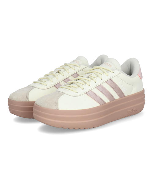 adidas アディダス VL COURT BOLD レディーススニーカー 厚底 プラットフォーム(VLコートボールド) IH3080 アイボリー/サンディーピンクメタリック