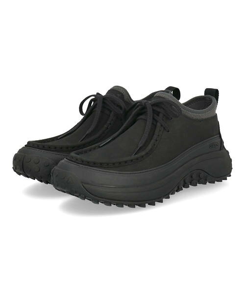 KEENトレイルランニングシューズのアーカイブにあるA86 TRAIL SHOEに、KEEN DNAを加え現代的なスニーカーに一新。履き口に伸縮性のあるストレッチ素材を使用した、スリッポンのように脱ぎ履きしやすい汎用性の高いチャッカブーツ。アグレッシブなアウトソールパターンと一日中快適に履ける履き心地に、クラフトマンシップが宿ったシンプルなデザイン。都会のライフスタイルにも馴染むスマートなルックスで、アクティブなアウトドアシーンでもタウンでもマルチに活躍します。【特徴】環境認証団体LWGが認定した環境に優しいスエードを使用つま先全体に余裕を持たせた快適な履き心地クッション性、土踏まずのアーチサポートを備えた立体成型のインソール軽量で高いクッション性を発揮する高反発ミッドソール全方向対応のラグパターンがグリップ力を発揮するラバーアウトソール軽量で耐久性に優れ、リサイクル可能なTPRアウトソール取り外し可能な弾力性のあるインソールで快適な履き心地が持続天然原料によるEco Anti-odor抗菌防臭加工・素材：天然皮革・アウトソール：ゴム底・サイズ感：ゆったり(個人差がございますので目安です)サイズ換算表はこちら→