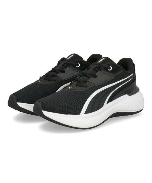 PUMA プーマ SOFTRIDE EXO JR キッズスニーカー 子供靴 ひも靴 厚底シューズ(ソフトライドEXOジュニア) 312412 01 プーマラック/プーマホワイト
