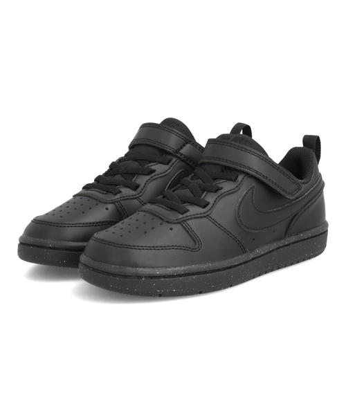 NIKE ナイキ COURT BOROUGH LOW RECRAFT PS キッズスニーカー コートボローLOWリクラフトPS DV5457 002 ブラック/ブラック/ブラック キッズ シューズ 靴 スニーカー ガールズ ボーイズ ブランド ASBee