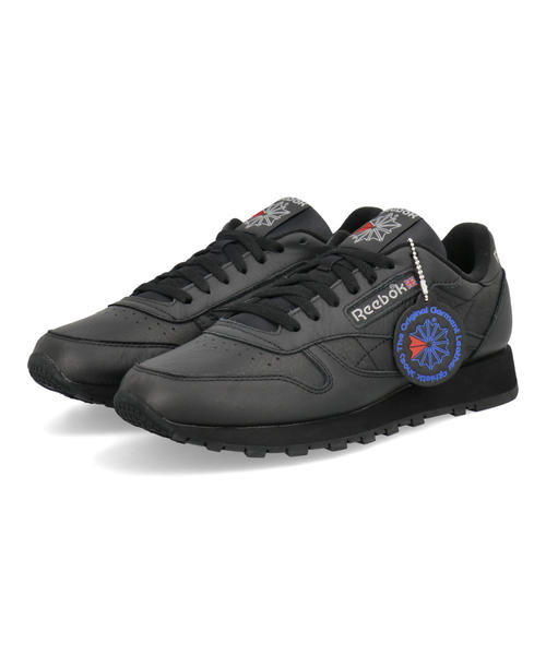Reebok リーボック CLASSIC LEATHER レディースレザースニーカー(クラシックレザー) 107421 100008494 コアブラック/コアブラック/ピュアグレー