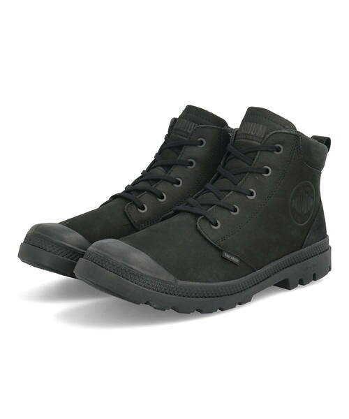 PALLADIUM パラディウム PAMPA LITE+ WP+ LTH ZIPメンズ ブーツスニーカー(パンパライト+ウォータープルーフ+レザージップ) 79027 008 ブラック