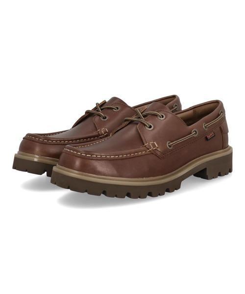 Clarks クラークス CLEYHILL BOAT メンズシューズ モカシン(クレイヒルボート) 26186176 ブラウンレザー