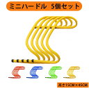 ミニハードル 5個セット 高さ15cm トレーニング 収納ケース キャリーストラップ付き 持ち運び便利 陸上 サッカー バスケ フットサル 野球 練習 敏捷性強化 耐久性 高さ調整不要 組み立て不要 壊れにくい 子供 小学生 中学生 アジリティ 犬