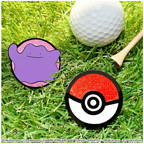 ポケモン ゴルフマーカーBIGサイズ（メタモン） マグネット クリップ式　ライセンス商品 帽子クリップ