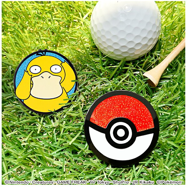 ポケモン ゴルフマーカーBIGサイズ（コダック） マグネット クリップ式 ライセンス商品 帽子クリップ