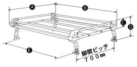 TUFREQ タフレック ルーフラック ルーフキャリア Pシリーズ 4本脚 SUBARU スバル R2 RC# 全車 PE22B1 個人宅発送可 2