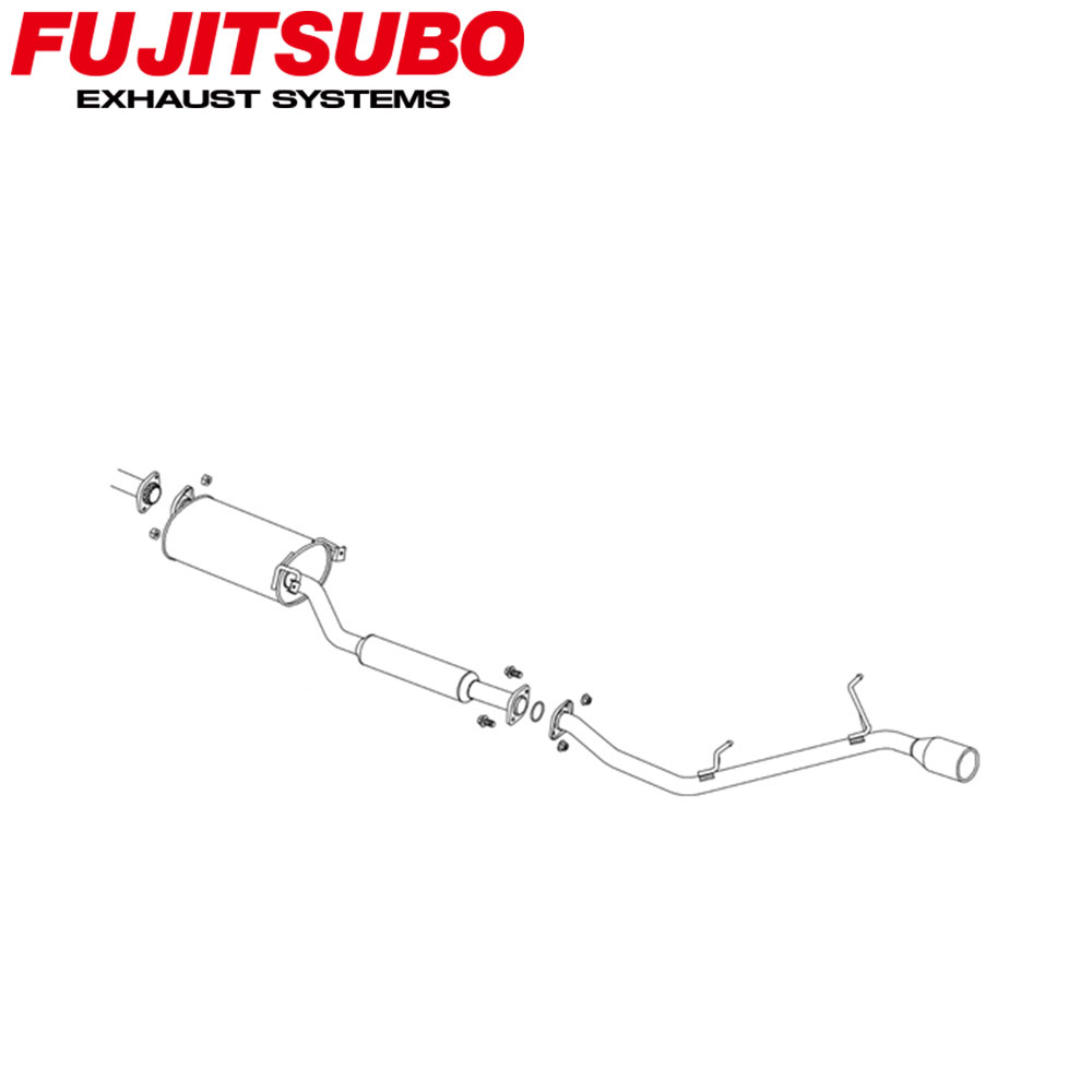 フジツボマフラー FUJITSUBO 車 A-S デリカD:5 DBA-CV5W H19.1～R1.12 350-30731 ステッカー付き