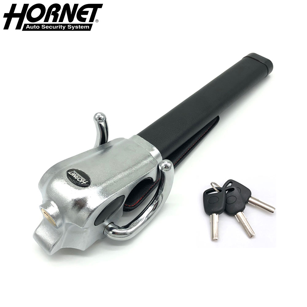 HORNET ホーネット ハンドルロック ステアリングロック LH-5LB L型ダブルロック式 専用キー ブラック 自動車盗難対策 盗難防止