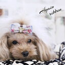 デニムお花レースリボン again ribbon アゲインリボン 犬用リボン 犬用アクセサリー