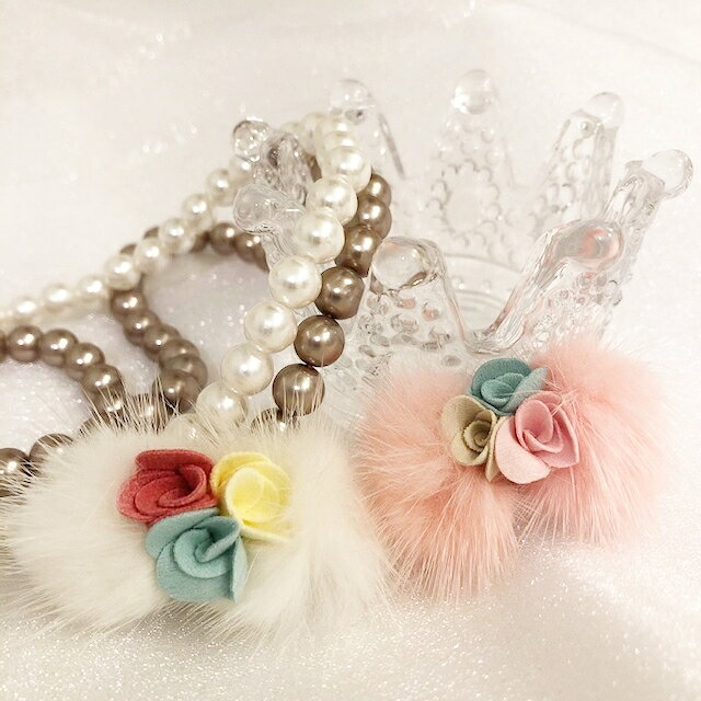 ROSELLE pinkaholic 　犬リボンバレッタ　犬用リボン　犬用アクセサリー