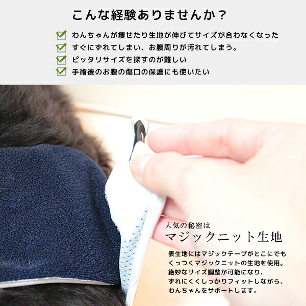 パーフェクトフィット　当店人気商品　マジックパワーベルト　犬　マナーベルト　ぴったりするマナーベルト ash-blonde-10000283 プードル専門店アッシュブロンド サンプル画像2