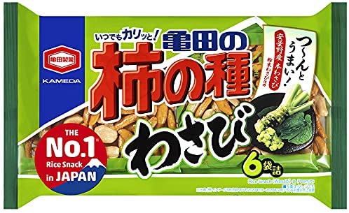 亀田製菓 亀田の柿の種わさび 12袋　柿の種　お菓子　おかき　おつまみ　お煎餅　ピーナッツ　ワサビ