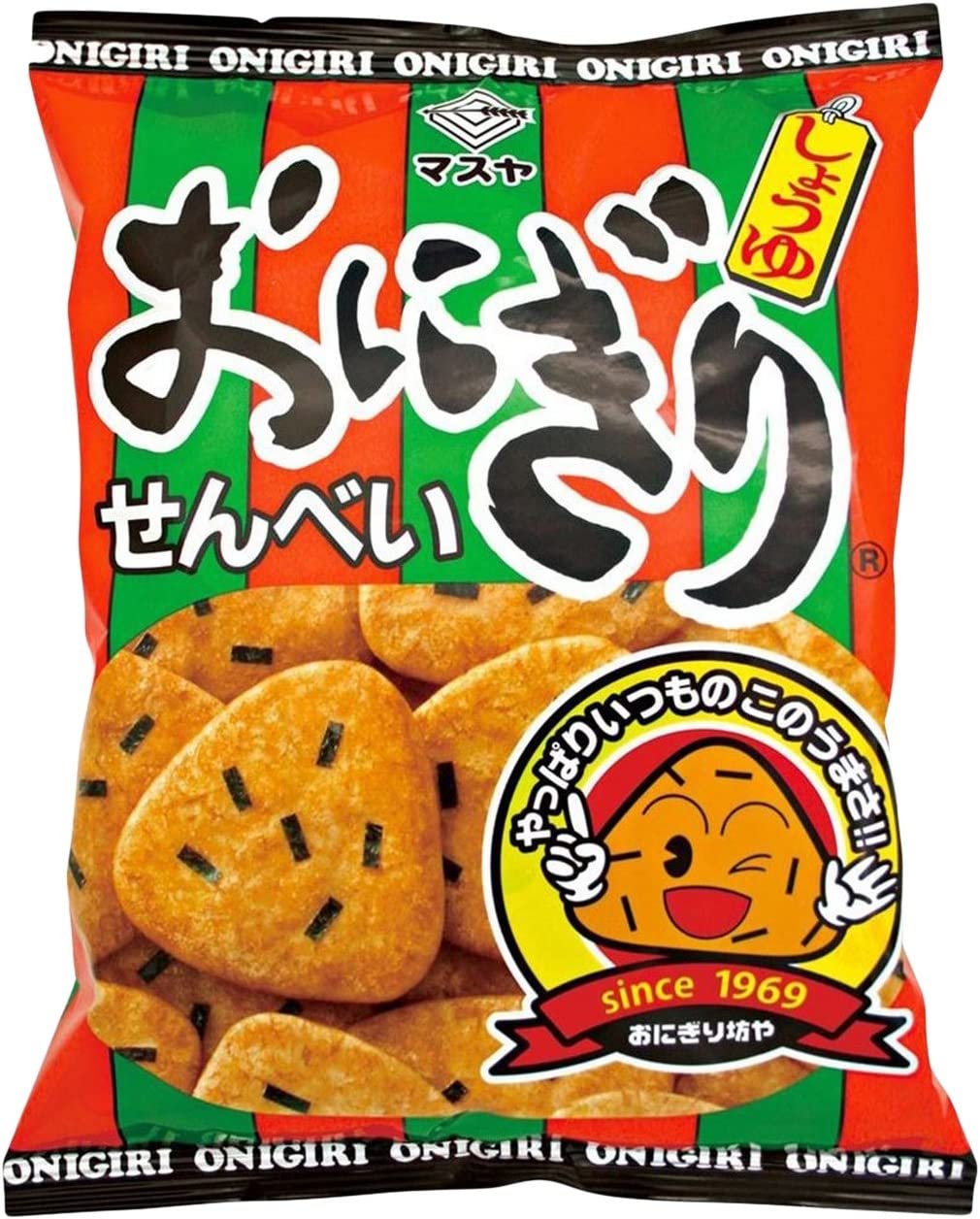 楽天ASH-BRANDマスヤ おにぎりせんべい しょうゆ味　12袋　お菓子　おかし　おやつ　スナック菓子　お煎餅　せんべい　醤油味　キッズ　子ども