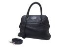 HERMES エルメスボリード 31 2WAYバッグハンドバッグ ショルダーバッグトリヨンクレマンス(レザー) ブラック(黒)□P刻/2012年 シルバー金具【...
