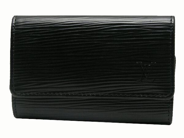 LOUIS VUITTON ルイ・ヴィトンミュルティクレ 6 M63812キーケース6連 エピラインノワール(黒) 保存袋(旧型)付きイニシャル(N.U)刻印【中古】【送料無料】【質屋出品】