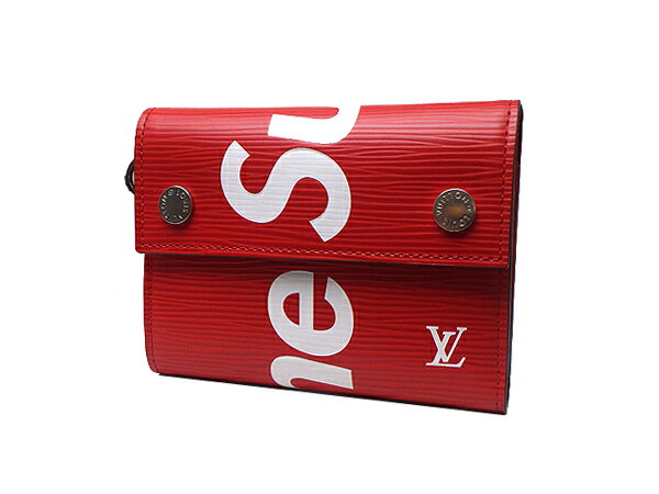 LOUIS VUITTON ルイ ヴィトンチェーンウォレット M677553つ折り財布 コンパクト財布エピライン Supreme【中古】【送料無料】【質屋出品】